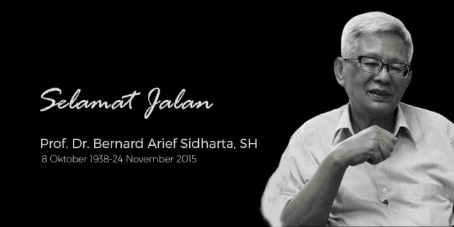 Telah Meninggal Dunia Guru Besar Fakultas Hukum Unpar Prof. Dr. Bernard Arief Sidharta, S.H