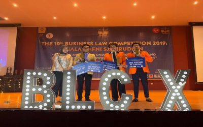 Tim Forward 198 Fakultas Ilmu Hukum Universitas Katolik Parahyangan meraih Juara I Legal Opinion dan mendapatkan penghargaan Best Memo dalam acara Business Law Competition UI