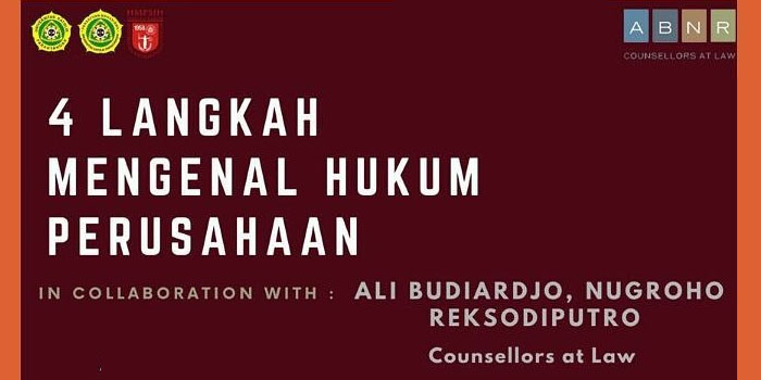 HMPSIH Unpar bersama ABNR Hadirkan Webinar Hukum Perusahaan