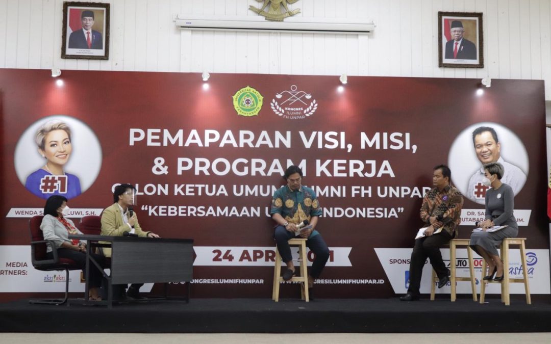 Jalannya Pemaparan Visi, Misi, & Program Kerja Calon Ketua Ilumni FH Unpar Tahun 2021 Telah Selesai